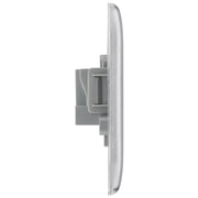 BG Electrical Nexus Metal Brushed Steel - 2A, single, unswitched, round pin