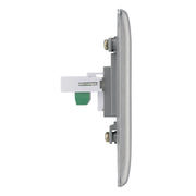 BG Electrical Nexus Metal Brushed Steel - Single, RJ11 telephone socket