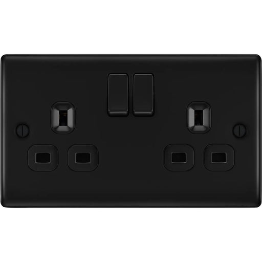 BG Electrical Nexus Metal Matt Black - Double, switched, double pole