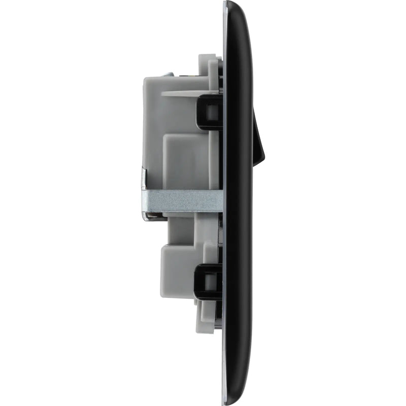 BG Electrical Nexus Metal Matt Black - Double, switched, double pole