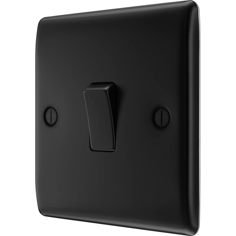 BG Electrical Nexus Metal Matt Black - Single, 2 way switch