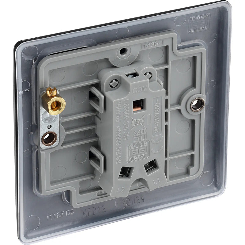 BG Electrical Nexus Metal Matt Black - Single, 2 way switch