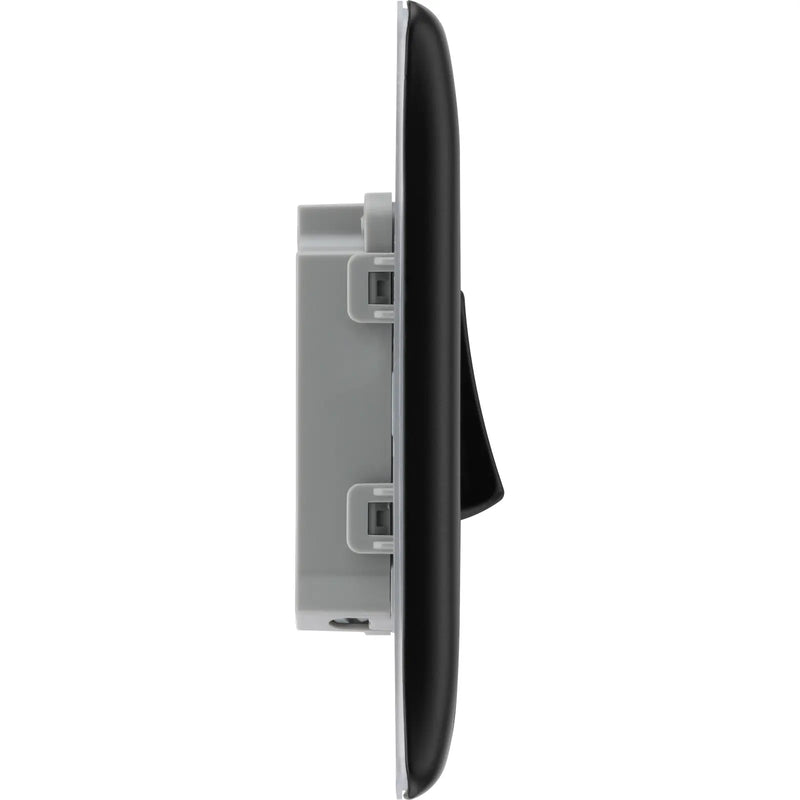 BG Electrical Nexus Metal Matt Black - Single, 2 way switch