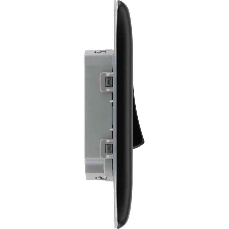 BG Electrical Nexus Metal Matt Black - Double, 2 way switch