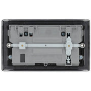 BG Electrical Nexus Metal Matt Black - Double switched single pole, with USB A + C (22W)