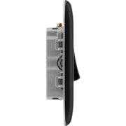 BG Electrical Nexus Metal Matt Black - Triple, 2 way switch