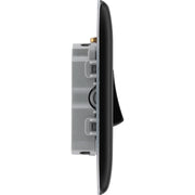 BG Electrical Nexus Metal Matt Black - Triple pole fan isolator