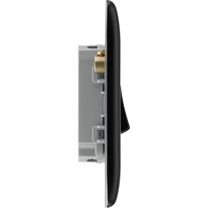 BG Electrical Nexus Metal Matt Black - Quadruple, 2 way switch