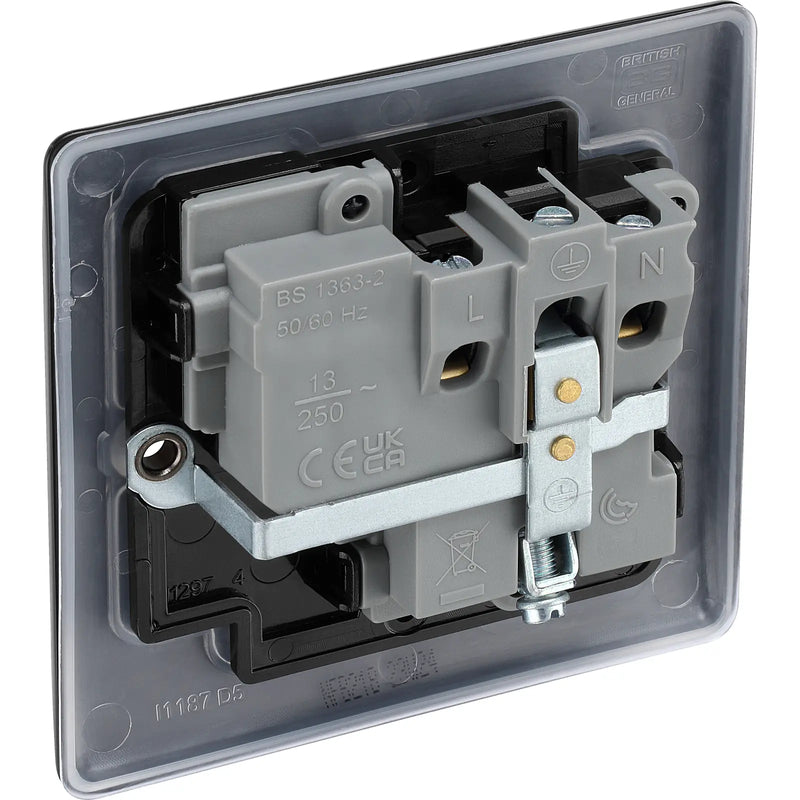 BG Electrical Nexus Metal Matt Black - Single, switched, single pole