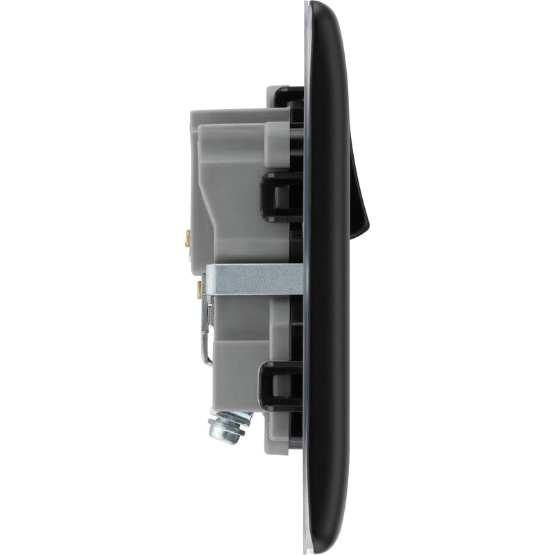 BG Electrical Nexus Metal Matt Black - Single, switched, single pole