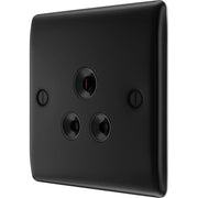 BG Electrical Nexus Metal Matt Black - 5A, single, unswitched, round pin