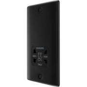 BG Electrical Nexus Metal Matt Black - 115/240V dual voltage shaver socket