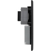 BG Electrical Nexus Metal Matt Black - 115/240V dual voltage shaver socket