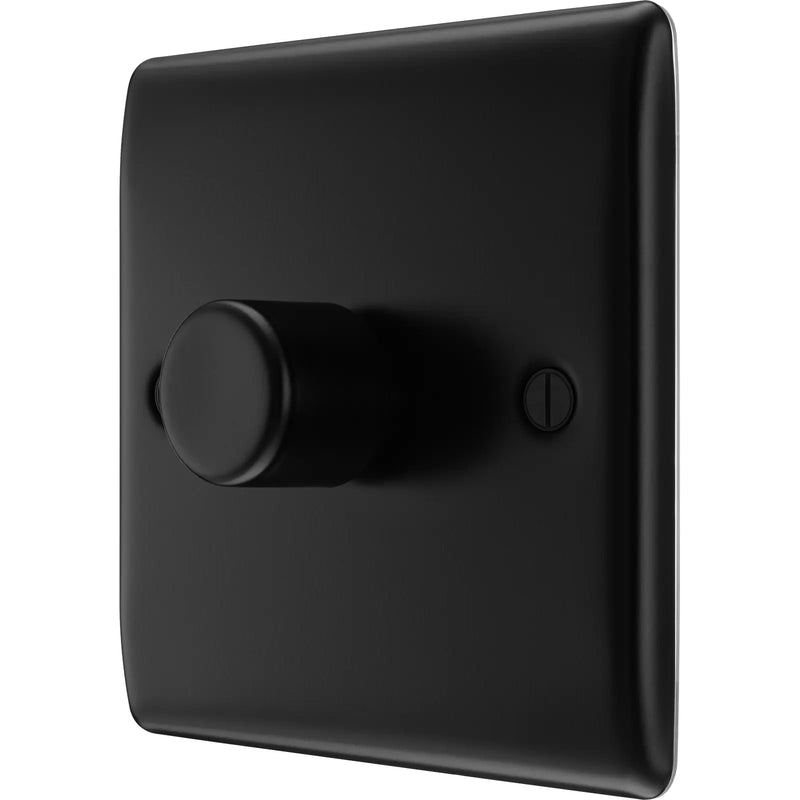 BG Electrical Nexus Metal Matt Black - Single, 2 way push 200W
