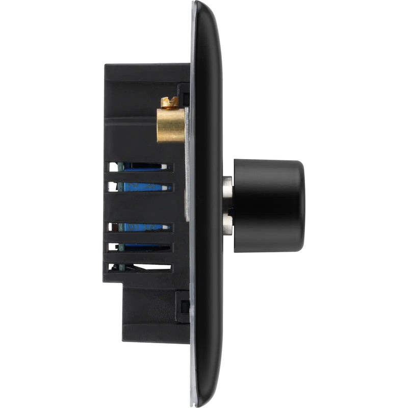 BG Electrical Nexus Metal Matt Black - Single, 2 way push 200W