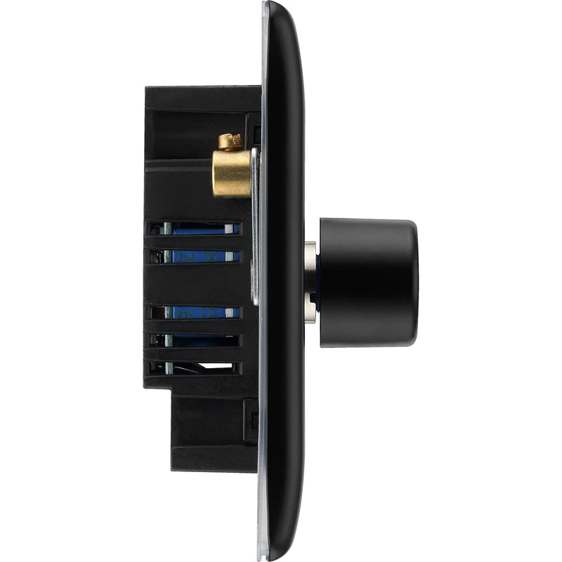 BG Electrical Nexus Metal Matt Black - Triple, 2 way push 200W