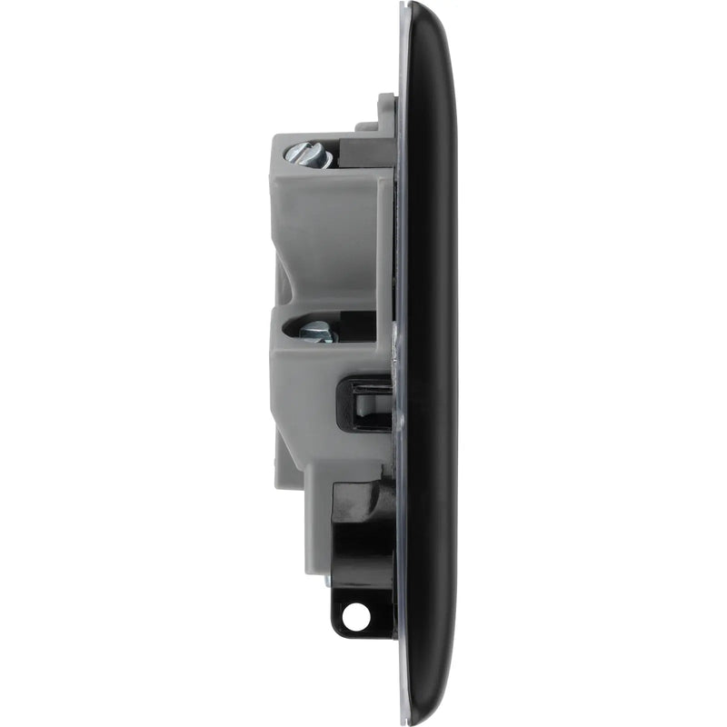 BG Electrical Nexus Metal Matt Black - Unswitched and fused