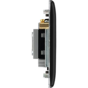 BG Electrical Nexus Metal Matt Black - Unswitched and fused with flex outlet