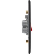 BG Electrical Nexus Metal Matt Black - 45A, double pole, large plate, with indicator