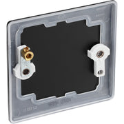 BG Electrical Nexus Metal Matt Black - Single, blank plate