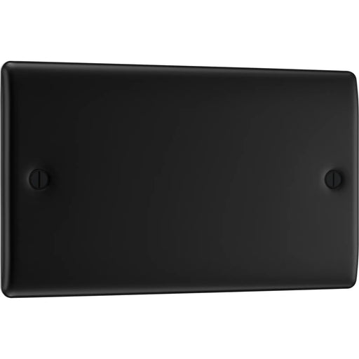 BG Electrical Nexus Metal Matt Black - Double, blank plate