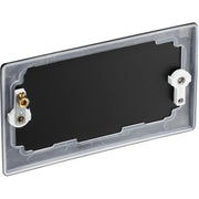 BG Electrical Nexus Metal Matt Black - Double, blank plate