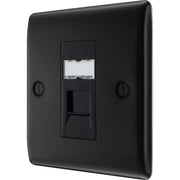 BG Electrical Nexus Metal Matt Black - Single, RJ45 data socket