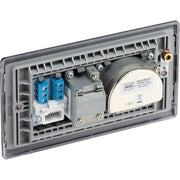 BG Electrical Nexus Metal Matt Black - Triplex with BT outlet and co-axial return - screened