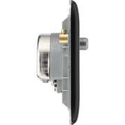 BG Electrical Nexus Metal Matt Black - Quadplex 2 x sat, BT outlet and co-ax returned - screened