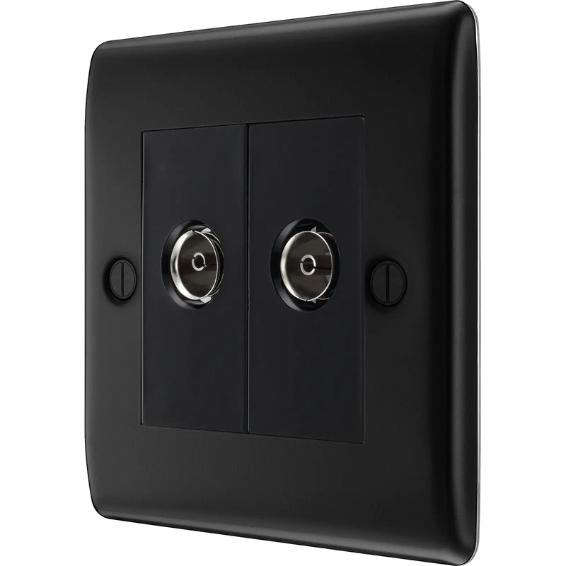 BG Electrical Nexus Metal Matt Black - Double co-axial