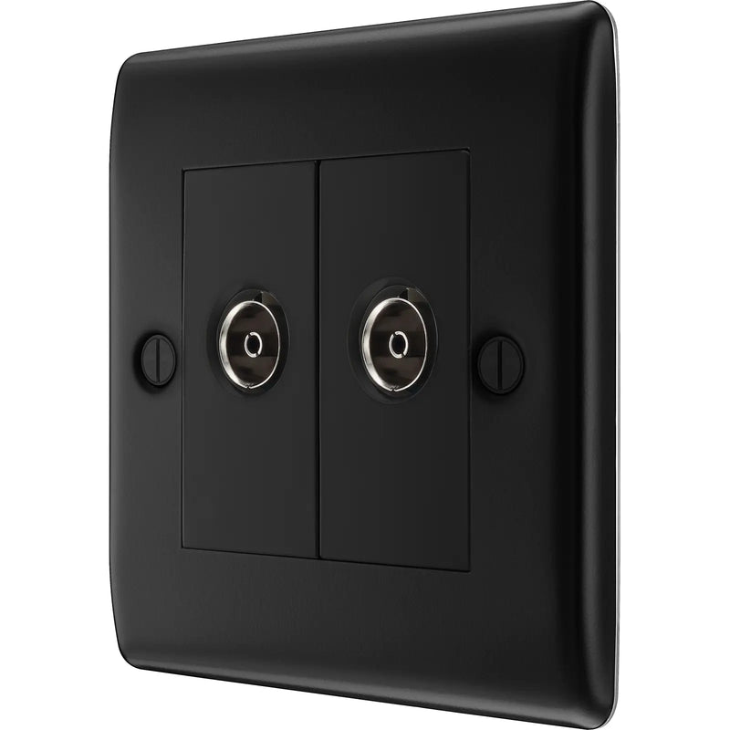 BG Electrical Nexus Metal Matt Black - Double isolated, co-axial