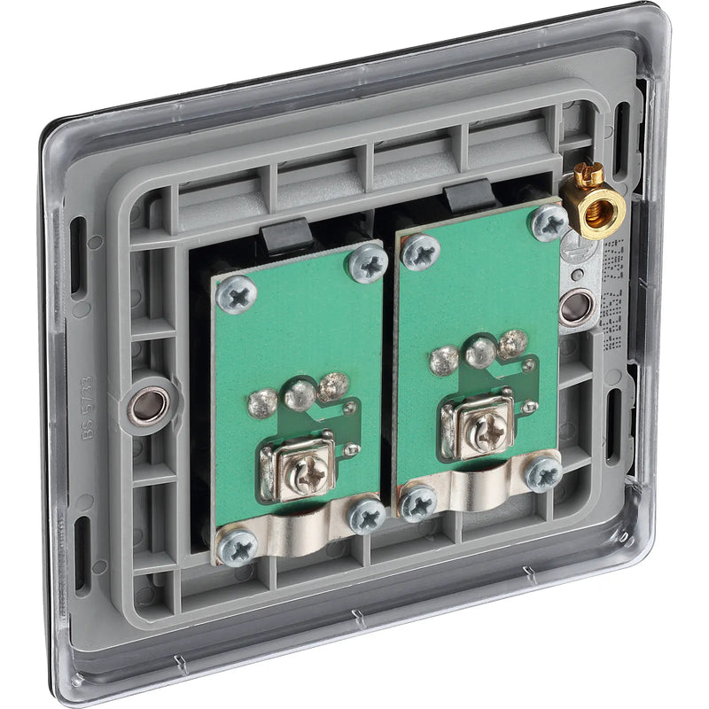 BG Electrical Nexus Metal Matt Black - Double isolated, co-axial