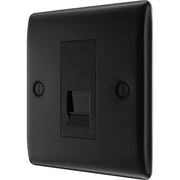 BG Electrical Nexus Metal Matt Black - Single, RJ11 telephone socket