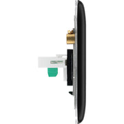 BG Electrical Nexus Metal Matt Black - Single, RJ11 telephone socket