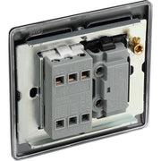 BG Electrical Nexus Metal Matt Black - 3 pole fan isolator, fused