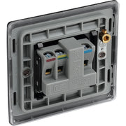 BG Electrical Nexus Metal Matt Black - Single unswitched, double pole