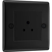 BG Electrical Nexus Metal Matt Black - 2A, Single, unswitched, round pin