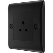 BG Electrical Nexus Metal Matt Black - 2A, Single, unswitched, round pin