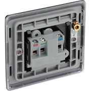 BG Electrical Nexus Metal Matt Black - 2A, Single, unswitched, round pin