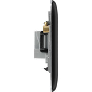 BG Electrical Nexus Metal Matt Black - 2A, Single, unswitched, round pin