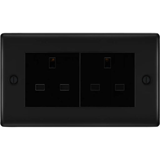 BG Electrical Nexus Metal Matt Black - Double unswitched, double pole