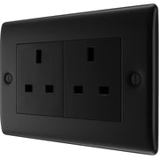 BG Electrical Nexus Metal Matt Black - Double unswitched, double pole