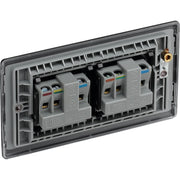 BG Electrical Nexus Metal Matt Black - Double unswitched, double pole