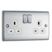 BG Electrical Nexus Metal Polished Chrome - Double, switched, double pole