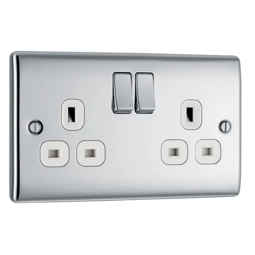 BG Electrical Nexus Metal Polished Chrome - Double, switched, double pole
