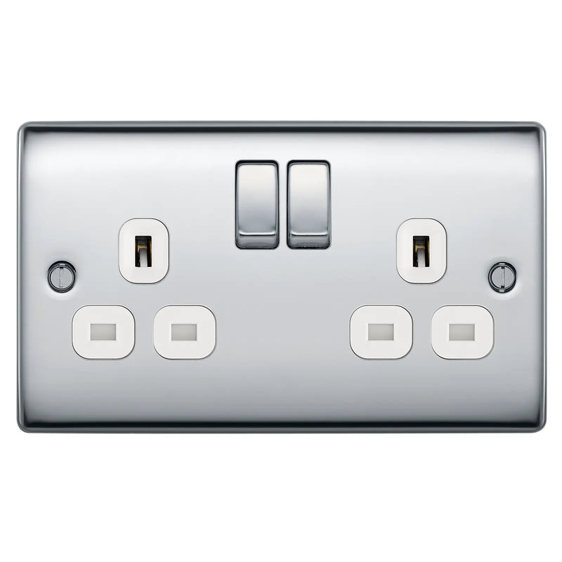 BG Electrical Nexus Metal Polished Chrome - Double, switched, double pole