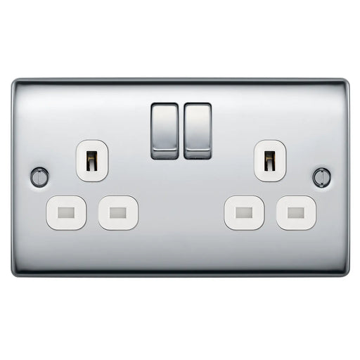 BG Electrical Nexus Metal Polished Chrome - Double, switched, double pole
