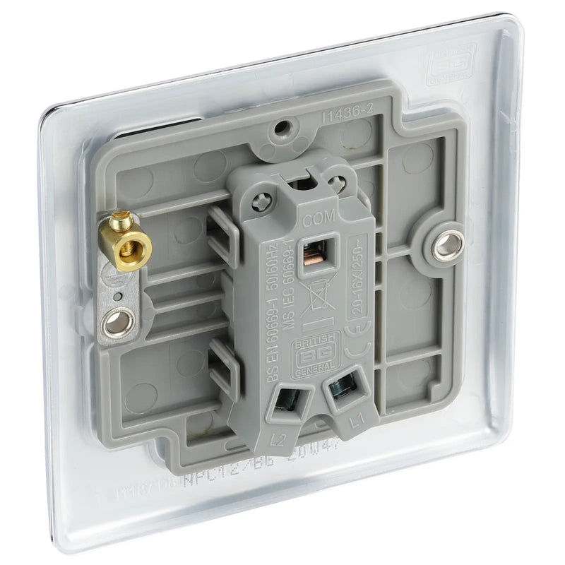 BG Electrical Nexus Metal Polished Chrome - Single, 2 way switch