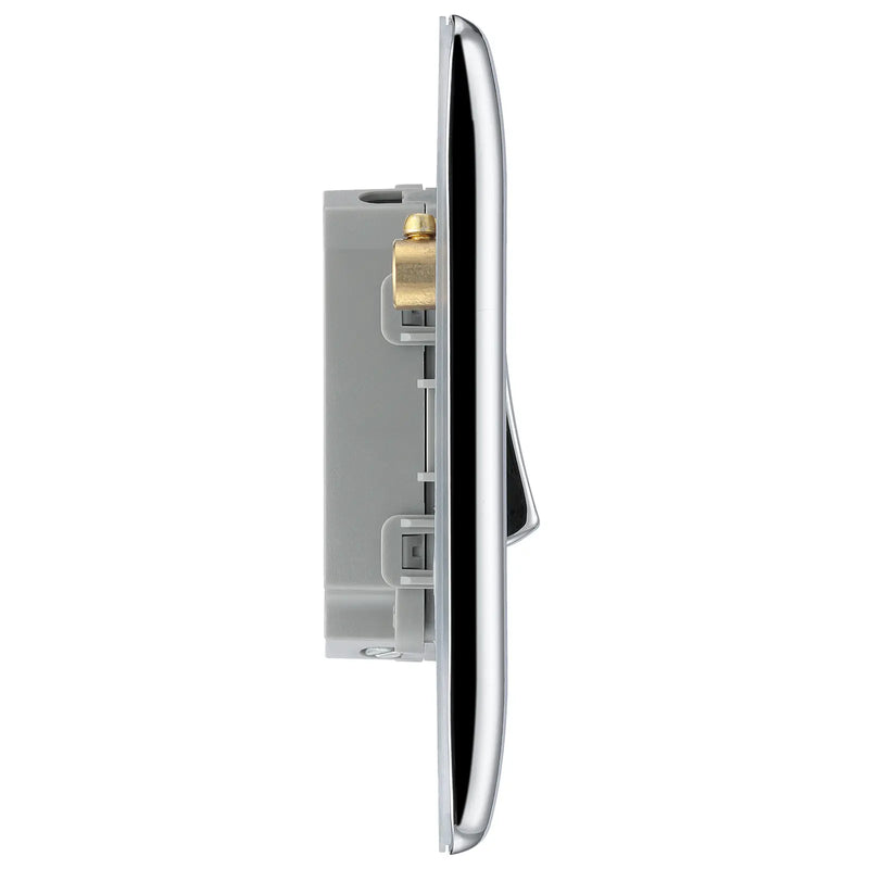 BG Electrical Nexus Metal Polished Chrome - Quadruple, 2 way switch
