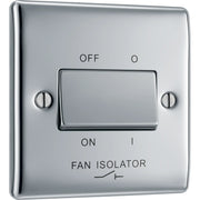BG Electrical Nexus Metal Polished Chrome - Triple pole fan isolator
